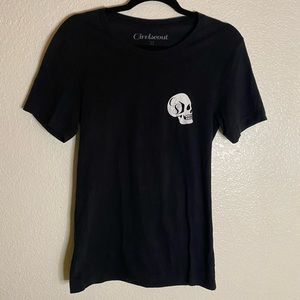 Girrlscout Skull T shirt Tee Black Small